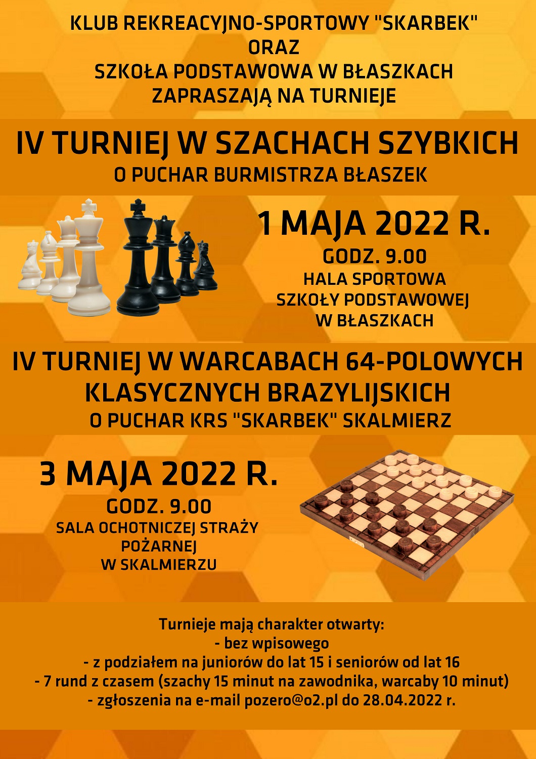 Plakat - IV turniej w szachach szybkich