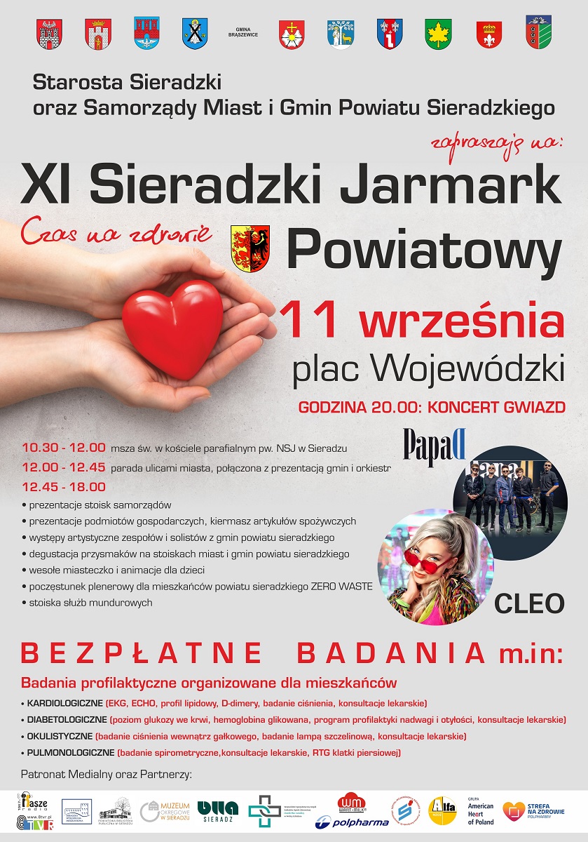 Plakat - zaproszenie na Sieradzki Jarmark Powiatowy
