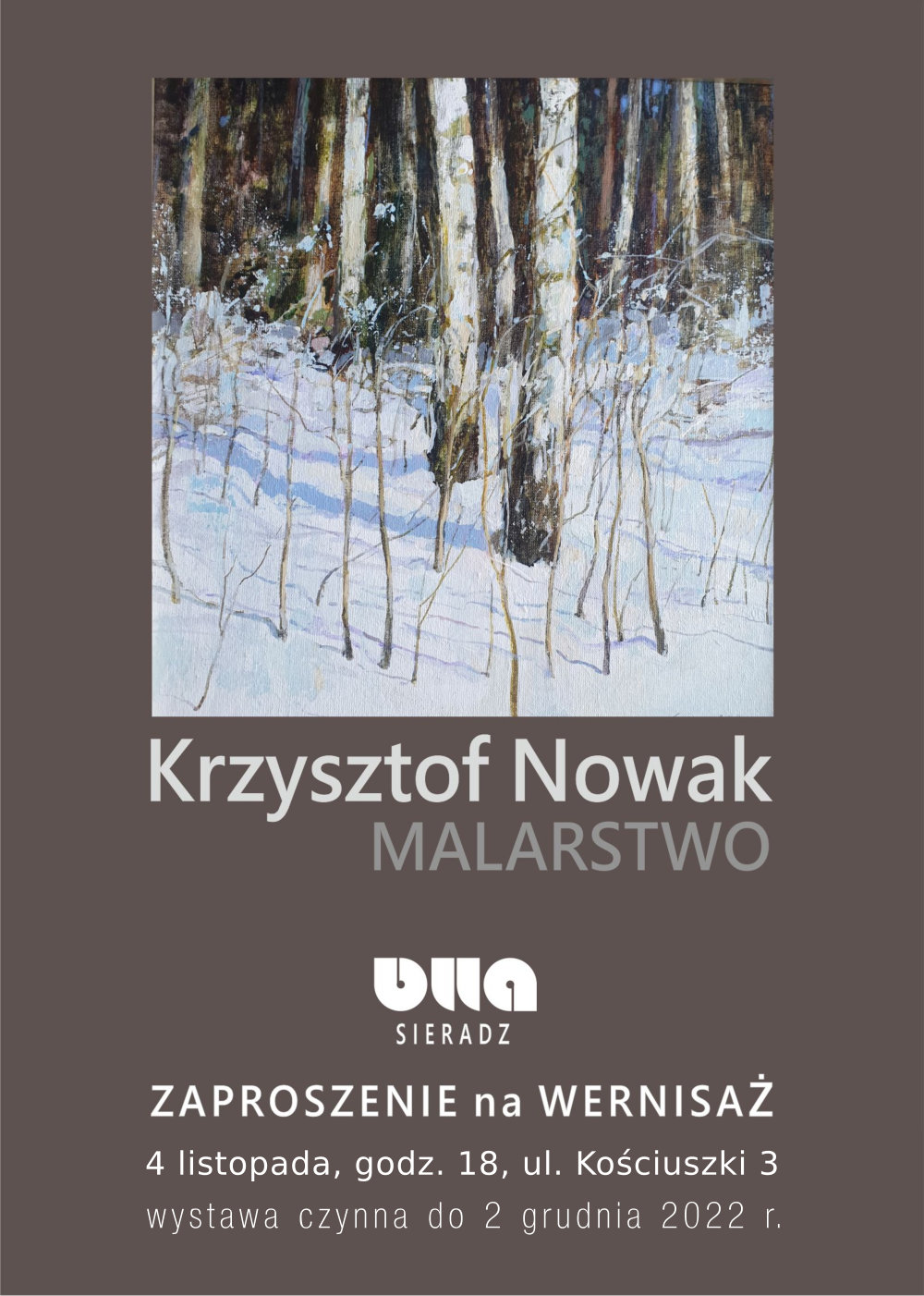 Plakat - wernisaż Krzysztofa Nowaka