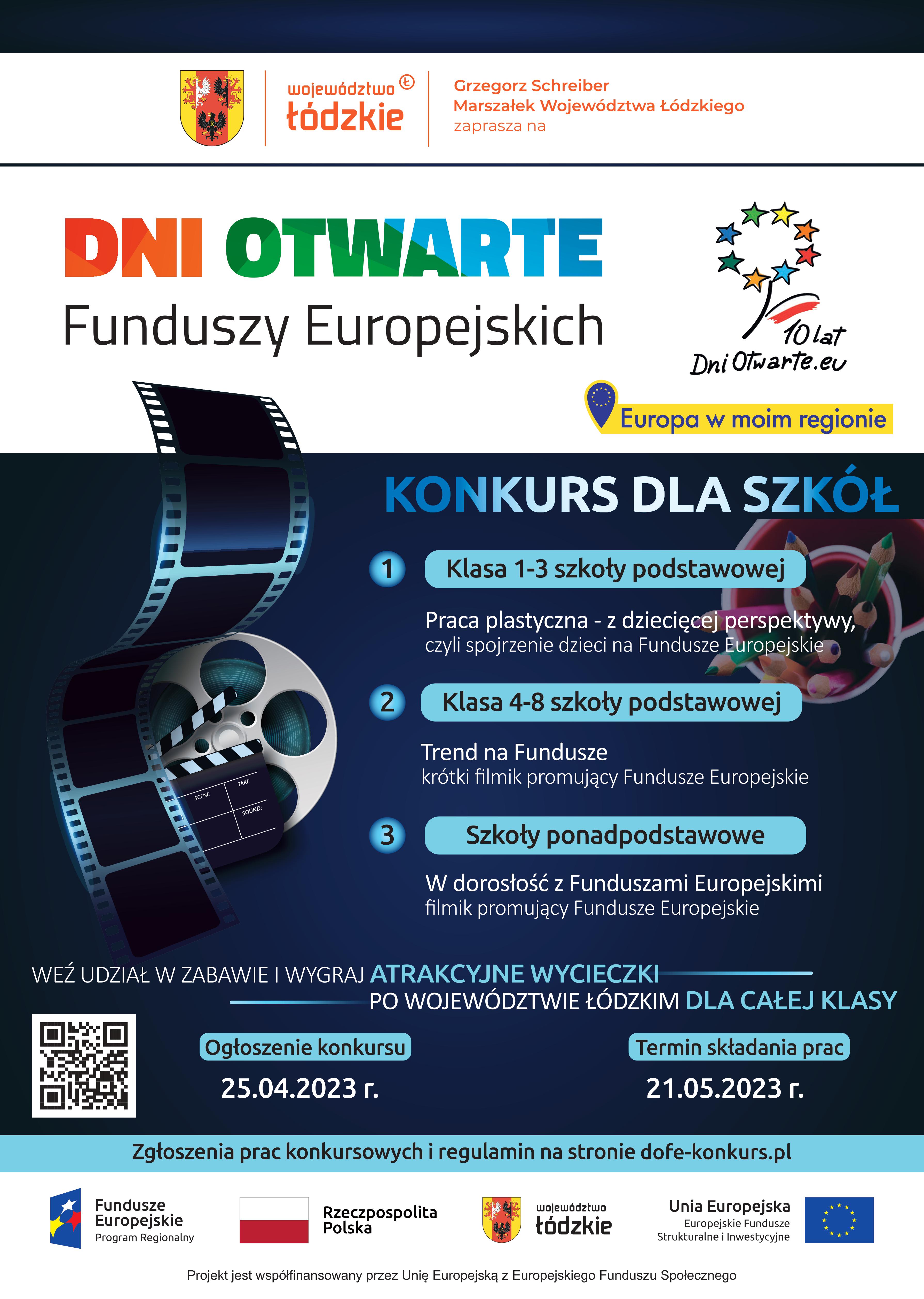 Plakat promujący konkurs w ramach Dni Otwarte Funduszy Europejskich